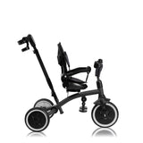 Tricicleta copii, Lionelo, Tris Plus, Ultrapliabila, Multifunctionala, Pana la 25 kg, Inclinare spatar in fata si in spate, Suport picioare, Control al directiei, Scaun reversibil, Rotire 360 grade, Conform cu EN71, 9 luni-5 ani, Gri