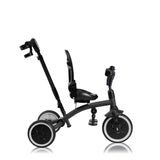 Tricicleta copii, Lionelo, Tris Plus, Ultrapliabila, Multifunctionala, Pana la 25 kg, Inclinare spatar in fata si in spate, Suport picioare, Control al directiei, Scaun reversibil, Rotire 360 grade, Conform cu EN71, 9 luni-5 ani, Gri