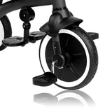 Tricicleta copii, Lionelo, Tris Plus, Ultrapliabila, Multifunctionala, Pana la 25 kg, Inclinare spatar in fata si in spate, Suport picioare, Control al directiei, Scaun reversibil, Rotire 360 grade, Conform cu EN71, 9 luni-5 ani, Gri