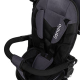 Tricicleta copii, Lionelo, Tris Plus, Ultrapliabila, Multifunctionala, Pana la 25 kg, Inclinare spatar in fata si in spate, Suport picioare, Control al directiei, Scaun reversibil, Rotire 360 grade, Conform cu EN71, 9 luni-5 ani, Gri