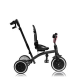 Tricicleta copii, Lionelo, Tris Plus, Ultrapliabila, Multifunctionala, Pana la 25 kg, Inclinare spatar in fata si in spate, Suport picioare, Control al directiei, Scaun reversibil, Rotire 360 grade, Conform cu EN71, 9 luni-5 ani, Roz