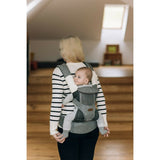 Marsupiu bebe, FreeON, Carry Me, 3 in 1, De la 4 luni pana la 15 kg, Tesatura din plasa 3D, Confortabil si sigur pentru bebe, Gri