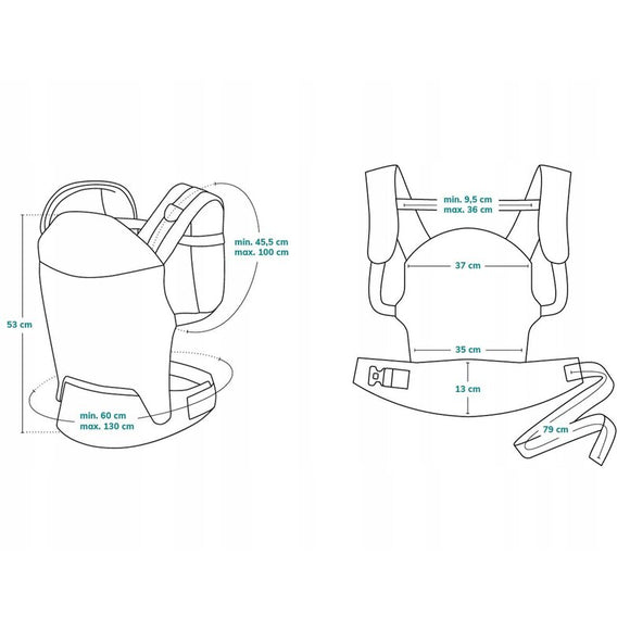 Marsupiu ergonomic, Lionelo, Margareet Air, 3 pozitii de purtare, Certificat de Institutul International pentru Displazie de Sold, 4 luni+, Pana la 20 Kg, Material respirabil 3D Air Mesh, Catarama dubla de siguranta, Negru