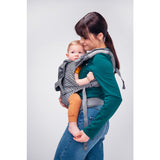 Marsupiu ergonomic, Lionelo, Margareet Air, 3 pozitii de purtare, Certificat de Institutul International pentru Displazie de Sold, 4 luni+, Pana la 20 Kg, Material respirabil 3D Air Mesh, Catarama dubla de siguranta, Negru