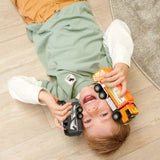 Masina de gunoi Majorette Volvo Garbge Collector cu tomberon