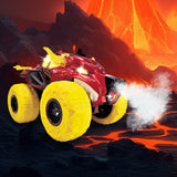 Masina Dickie Toys Flaming Fire Monster 25 cm rosu cu lumini si sunete