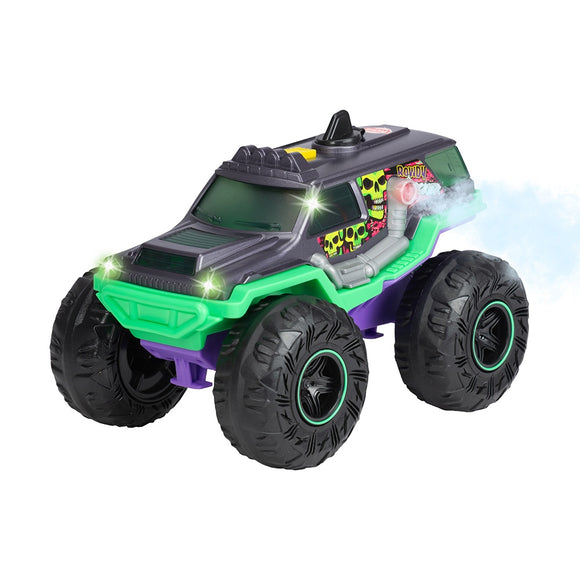 Masina Dickie Toys Rowdy Rocker 25 cm verde cu lumini si sunete