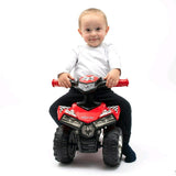ATV copii, Baby Mix, Masinuta, Cu lumini si muzica, Fara pedale, 60 x 38 x 42 cm, Red