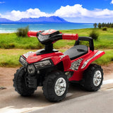 ATV copii, Baby Mix, Masinuta, Cu lumini si muzica, Fara pedale, 60 x 38 x 42 cm, Red