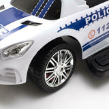 Masinuta de impins, Baby Mix, Police, Cu maner de impins detasabil, Cu protectii laterale, Cu melodii si claxon, Cu suport jucarii sub sezut