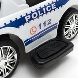 Masinuta de impins, Baby Mix, Police, Cu maner de impins detasabil, Cu protectii laterale, Cu melodii si claxon, Cu suport jucarii sub sezut