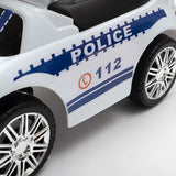 Masinuta de impins, Baby Mix, Police, Cu maner de impins detasabil, Cu protectii laterale, Cu melodii si claxon, Cu suport jucarii sub sezut