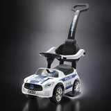 Masinuta de impins, Baby Mix, Police, Cu maner de impins detasabil, Cu protectii laterale, Cu melodii si claxon, Cu suport jucarii sub sezut