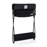 Masuta pentru infasat si schimbat scutece, Feedo, Multifunctionala, Pliabila, Cu raft pentru depozitare si compartiment lateral, Realizata din fier, panza si in, 80.5 x 67 x 102.5 cm, Negru