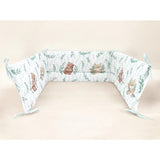 Aparatoare pentru patut, MimiNu, Din bumbac certificat Oeko Tex Standard 100, 180x30 cm, Cu panglici, Lulu Natural