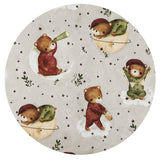 Aparatoare pentru patut, MimiNu, Din bumbac certificat Oeko Tex Standard 100, 180x30 cm, Cu panglici, Teddy Bear On Moon