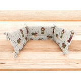 Aparatoare pentru patut, MimiNu, Din bumbac certificat Oeko Tex Standard 100, 180x30 cm, Cu panglici, Teddy Bear On Moon