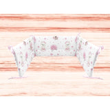 Aparatoare pentru patut, MimiNu, Din bumbac certificat Oeko Tex Standard 100, 180x30 cm, Cu panglici, Design, Pink Ballerina