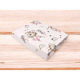 Cearceaf cu elastic, MimiNu, Pentru pat 160x80 cm, Din bumbac certificat Oeko Tex Standard 100, Design, Little Ballerina Pink