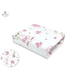 Cearceaf cu elastic, MimiNu, Pentru patut 120X60 cm, Din bumbac certificat Oeko Tex Standard 100, Design, Pink Ballerina