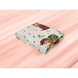 Cearceaf cu elastic, MimiNu, Pentru patut 140X70 cm, Din bumbac certificat Oeko Tex Standard 100, Teddy Bear On Moon