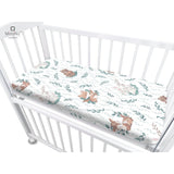 Cearceaf cu elastic, MimiNu, Pentru patut co-sleeper, Leonie, Dimensiune 83 x 50 cm, Din bumbac certificat Oeko Tex Standard 100, Lulu Natural