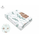 Cearceaf cu elastic, MimiNu, Pentru patut co-sleeper, Theo, Dimensiune 85 x 46 cm, Din bumbac certificat Oeko Tex Standard 100, Lulu Natural