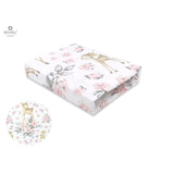 Cearceaf cu elastic, MimiNu, Pentru patut leagan sau patut co-sleeper, Dimensiune 90x40 cm, Din bumbac certificat Oeko Tex Standard 100, Sweet Deer Pink