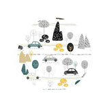 Paturica de infasat, MimiNu, Cu doua fete, Cu multiple utilizari, Cu inchidere arici velcro, Dimensiune 75x75 cm, Din bumbac certificat Oeko Tex Standard 100, Childrens Journey Grey