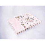 Paturica pufoasa, MimiNu, Cu doua fete, Dimensiune 75x100 cm, Din tesatura de catifea si bumbac, Materiale certificate Oeko Tex Standard 100, Design, Little Ballerina Pink