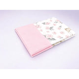 Paturica pufoasa, MimiNu, Cu doua fete, Dimensiune 75x100 cm, Din tesatura de catifea si bumbac, Materiale certificate Oeko Tex Standard 100, Sweet Deer Pink