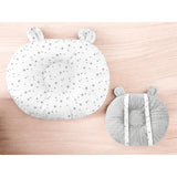 Perna bebelusi, MimiNu, Ursulet, Multifunctionala, Cu doua fete, Tesatura pufoasa minky si bumbac, Materiale certificate Oeko Tex Standard 100, Minky Mini Gray Stars