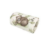 Perna pentru alaptat, MimiNu, Tip manson, Din bumbac certificat Oeko Tex Standard 100, 25 cm, Calm Forest Natural