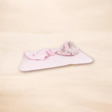 Prosop cu gluga, MimiNu, Mare, Dimensiune 100x100 cm, Din bumbac si thermo fleece, Materiale certificate Oeko Tex Standard 100, Design, Little Ballerina Pink