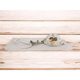 Prosop cu gluga, MimiNu, Mare, Dimensiune 100x100 cm, Din bumbac si thermo fleece, Materiale certificate Oeko Tex Standard 100, Teddy Bear On Moon