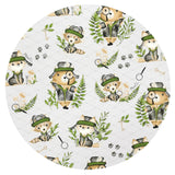 Salteluta pentru carucior, MimiNu, Reversibila, Cu doua fete, Din catifea si bumbac, Materiale certificate Oeko Tex Standard 100, 78 x 34 cm, Minky Detective Natural