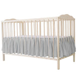 Volanas pentru saltea de patut, MimiNu 120x60 cm, Din bumbac certificat Oeko Tex Standard 100, Colectia Royal, Grey