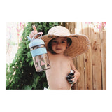 Cana, Nuby, 2 in 1, Cu pai incorporat, Din materialul ecologic tritan, Rezistenta, 360 ml, 3+ ani, Albastru