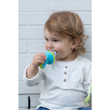 Dispozitiv de hranire, Nuby pentru fructe si legume, Include capac de protectie, 6+ luni, Albastru/Verde