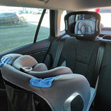 Oglinda auto, FreeON, Pentru masina, Cu iluminare LED, Include telecomanda pentru pornire si oprire usoara, 28x21 cm, Black