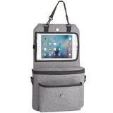Organizator auto si pentru carucior, FreeON, 3 in 1, Transformabil in gentuta mamici, Cu suport pentru tableta, iPad, Cu buzunare, Grey