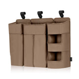 Organizator multifunctional, Lionelo, Sidepocket L, 58x11x58 cm, 3 parti independente cu multiple buzunare, Universal, Constructie ranforsata, Bej