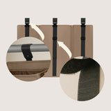 Organizator multifunctional, Lionelo, Sidepocket L, 58x11x58 cm, 3 parti independente cu multiple buzunare, Universal, Constructie ranforsata, Bej