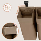 Organizator multifunctional, Lionelo, Sidepocket L, 58x11x58 cm, 3 parti independente cu multiple buzunare, Universal, Constructie ranforsata, Bej