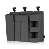 Organizator multifunctional, Lionelo, Sidepocket L, 58x11x58 cm, 3 parti independente cu multiple buzunare, Universal, Constructie ranforsata, Gri