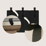 Organizator multifunctional, Lionelo, Sidepocket L, 58x11x58 cm, 3 parti independente cu multiple buzunare, Universal, Constructie ranforsata, Negru