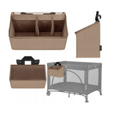 Organizator multifunctional, Lionelo, Sidepocket M, 43x15x23 cm, 3 compartimente, Universal, Constructie ranforsata, Bej