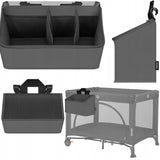Organizator multifunctional, Lionelo, Sidepocket M, 43x15x23 cm, 3 compartimente, Universal, Constructie ranforsata, Gri