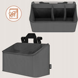 Organizator multifunctional, Lionelo, Sidepocket M, 43x15x23 cm, 3 compartimente, Universal, Constructie ranforsata, Gri