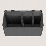 Organizator multifunctional, Lionelo, Sidepocket M, 43x15x23 cm, 3 compartimente, Universal, Constructie ranforsata, Gri